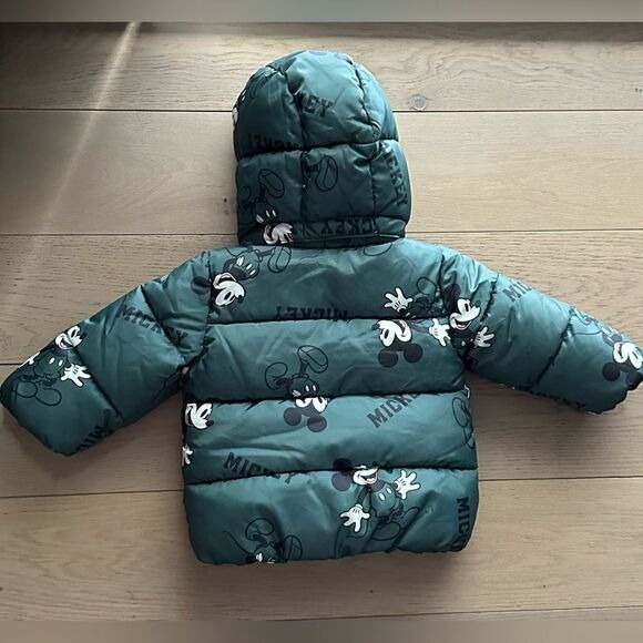 H&M Patterned Mickey Mouse Puffer Jacket & Hooded Puffer Jacket - Picture 6 of 9